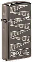 Зажигалка ZIPPO 65th Anniversary Slim® Collectible с покрытием Black Ice®