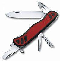  нож перочинный Victorinox Nomad 0.8351.C 111мм с фиксатором лезвия 11 функций красно-черный