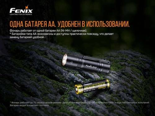 195 Fenix Фонарь E12 V2.0 (E12V20) фото 12