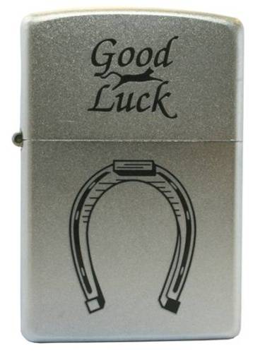 138 ZIPPO ЗажигалкаHorse Shoe Satin Chrome