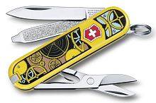  нож перочинный Victorinox Classic Swiss Clockwork 0.6223.L1402 58мм 7 функций дизайн Механизм