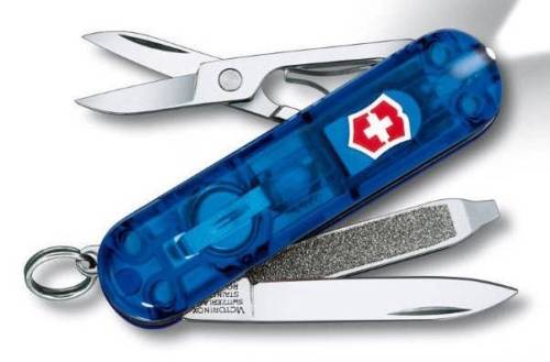 727 Victorinox Нож перочинныйSwissLite Sapphire 0.6228.T2 58мм 7 функций полупрозрачный синий