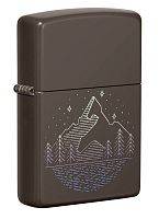 Зажигалка ZIPPO Mountain Design с покрытием Brown