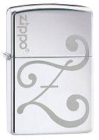 Зажигалка ZIPPO Logo Z с покрытием High Polish Chrome