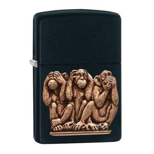 250 ZIPPO ЗажигалкаClassic Monkey с покрытием Black Matte