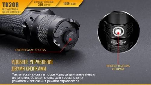 221 Fenix Фонарь тактический Fenix TK20R Cree XP-L HI V3 фото 6