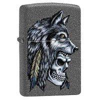 Зажигалка ZIPPO Wolf Skull с покрытием Iron Stone™