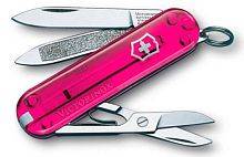  нож перочинный Victorinox Classic Rose Edition 0.6203.T5 58мм 7 функций полупрозрачный розовый