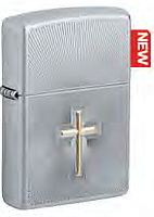  зажигалка ZIPPO Cross Design с покрытием Satin Chrome