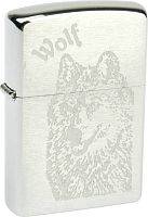 Зажигалка ZIPPO Wolf Brushed Chrome