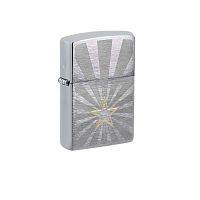 Зажигалка ZIPPO Star Design с покрытием Brushed Chrome