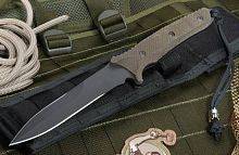 Охотничий нож Spartan Blades Spartan Breed Fighter (Black SpartaCoat/Green Micarta/Black Molle Sheath) 13.97 см.