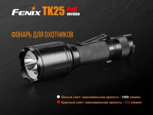 221 Fenix Фонарь тактическийTK25 Red XP-G2 фото 12