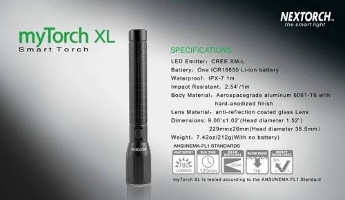 21 NexTorch Фонарь светодиодныйmyTorch XL Rechargeable LED (NT-MTXL) фото 4