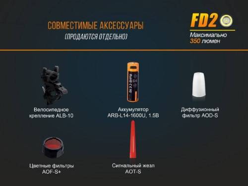 207 Fenix Фонарь Fenix FD20 Cree XP-G2 S3 фото 5