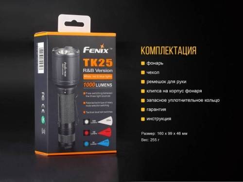 221 Fenix Фонарь тактический Fenix TK25 RиB XP-G2 (S3) фото 22