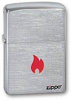 Зажигалка ZIPPO Flame Brushed Chrome