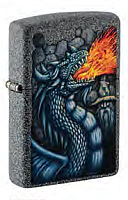  зажигалка ZIPPO Fiery Dragon с покрытием Iron Ston