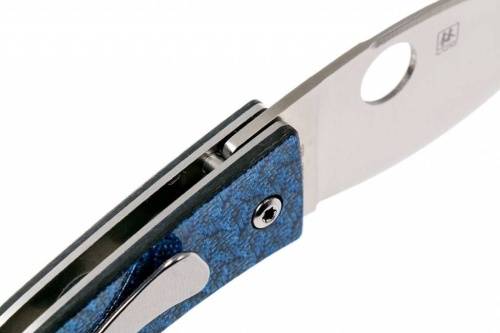 5891 Spyderco Lil' Lum Blue Nishijin - 205GFBLP фото 5