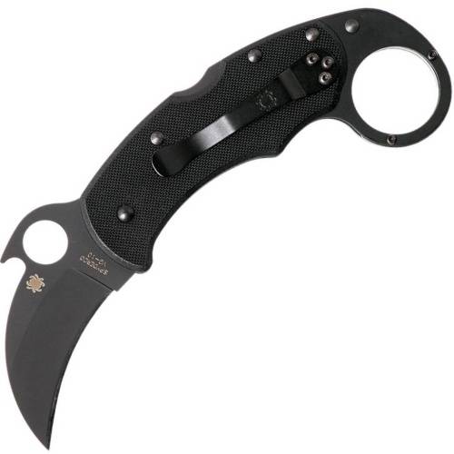 96 Spyderco Складной нож керамбит Karahawk All Black - Spyderco 170GBBKP