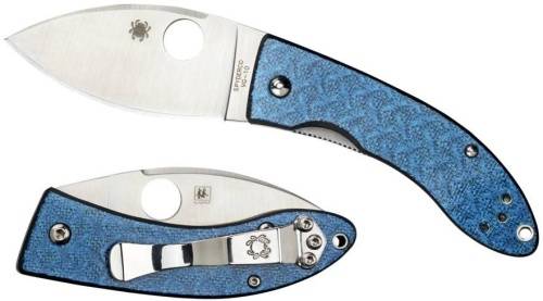 5891 Spyderco Lil' Lum Blue Nishijin - 205GFBLP фото 8