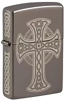  зажигалка ZIPPO Celtic Cross Design с покрытием Black Ice®