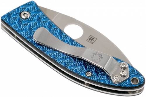 5891 Spyderco Lil' Lum Blue Nishijin - 205GFBLP фото 13