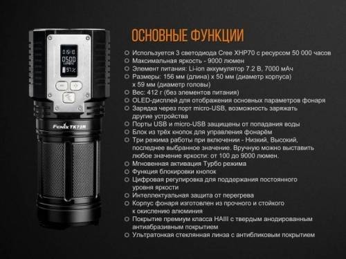 4 Fenix ФонарьTK72R (Cree XHP70 фото 12