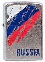 Зажигалка ZIPPO Russia Flag Satin Chrome