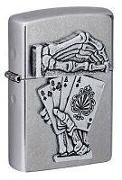  зажигалка ZIPPO Dead Mans Hand с покрытием Street Chrome