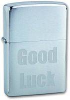  зажигалка ZIPPO Good Luck Brushed Chrome