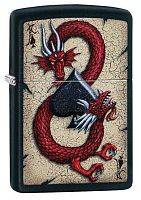 Зажигалка ZIPPO Dragon Ace с покрытием Black Matte