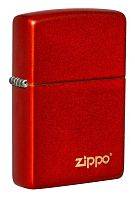  зажигалка Classic Metallic Red ZIPPO с логотипом Zippo